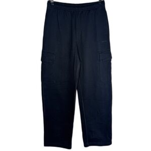 Aritzia Women’s Sz S‎ SweatFleece Airy Terry Mega Fit Black Cargo Jogger Pants